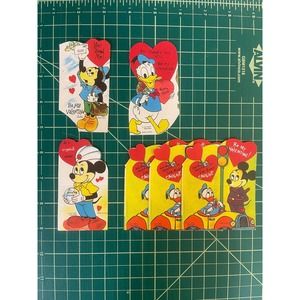 Walt Disney Valentines Day Cards, Unused, Vintage, Lot of 6